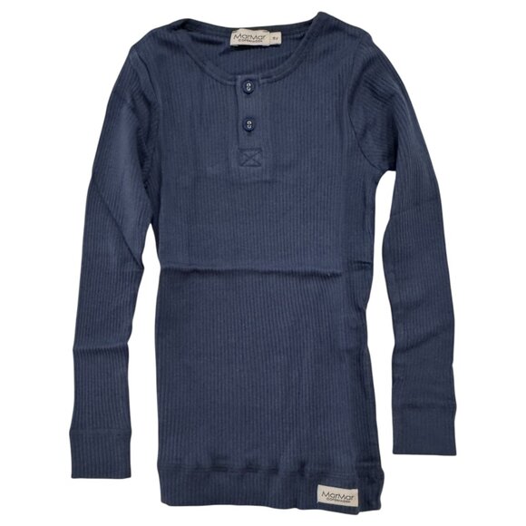 MARMAR COPENHAGEN - LONG SLEEVE TEE - 50%COTTON - NAVY - NEW NO TAG - Picture 2 of 5